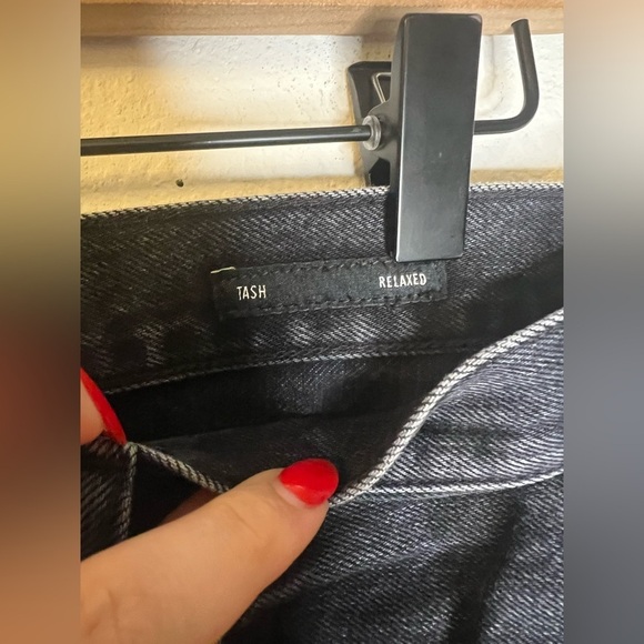 Edwin Black High Rise Tash Relaxed Jeans Straight Leg - Picture 5 of 8